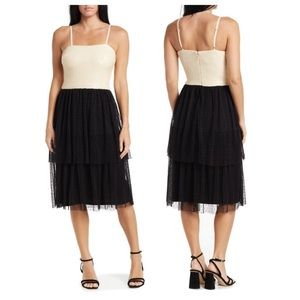 NWT Dress the Population Kady Sequin Tiered
Point D'Esprit Dress